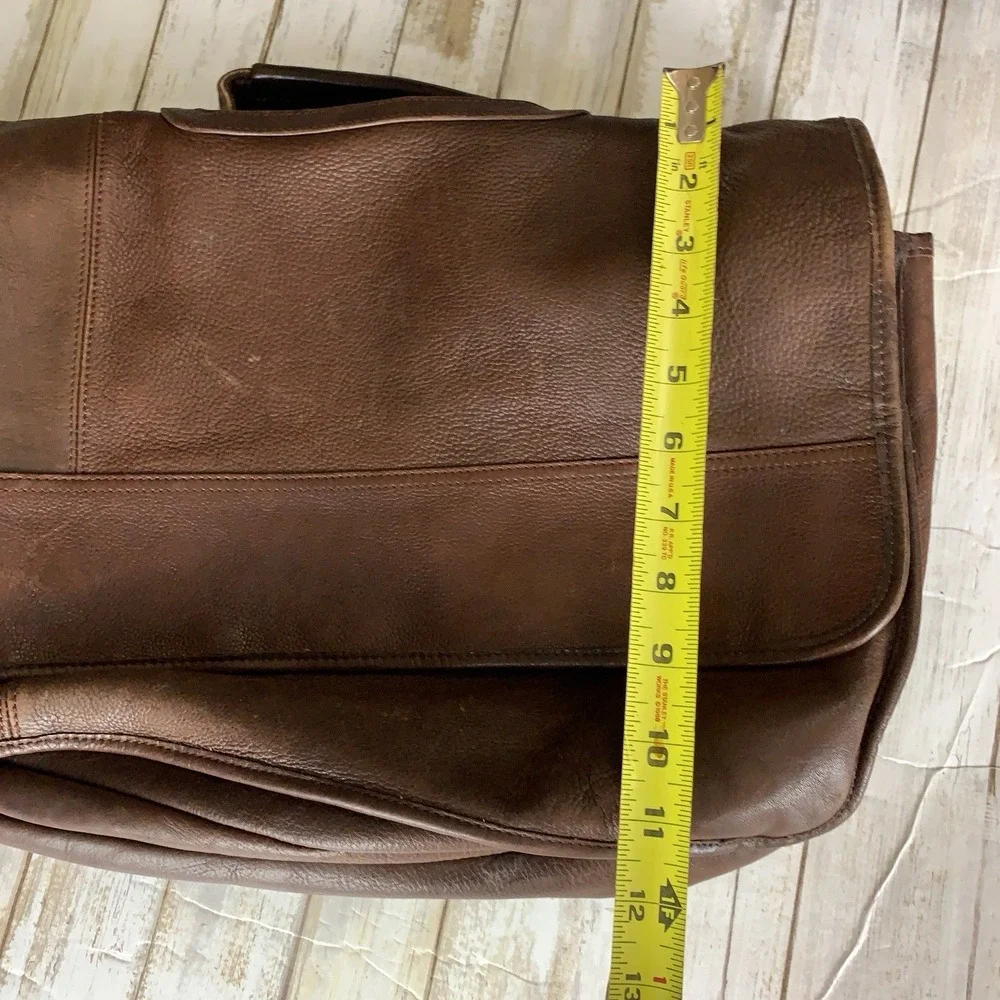 Vintage Wilsons Leather Brown Satchel Messenger Shoulder Bag 12
